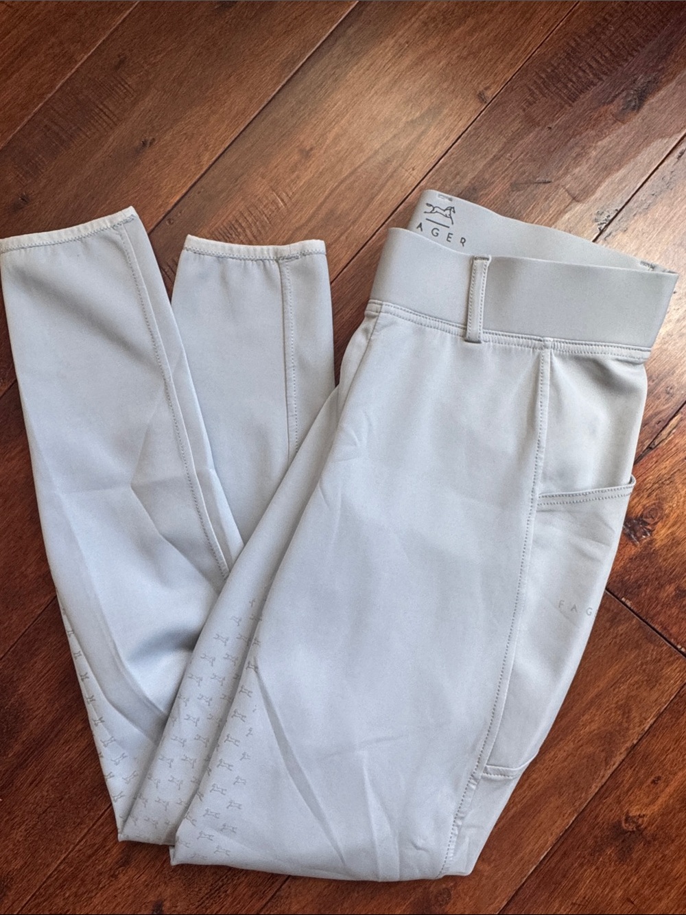 Fager Women's Light Gray Stretch Riding Leggings